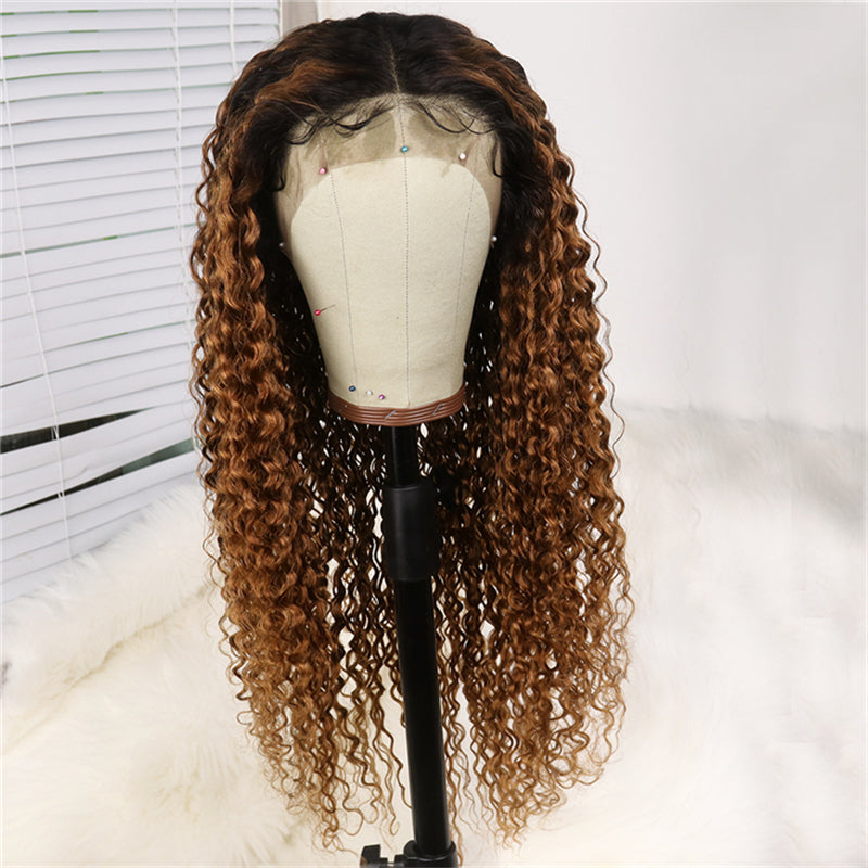 1B/30 Blonde Deep Curly Full Lace Wig - Hair By Akoni