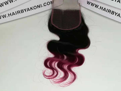 2 Toned Ombre Closure 8" Bundle - Hair By Akoni