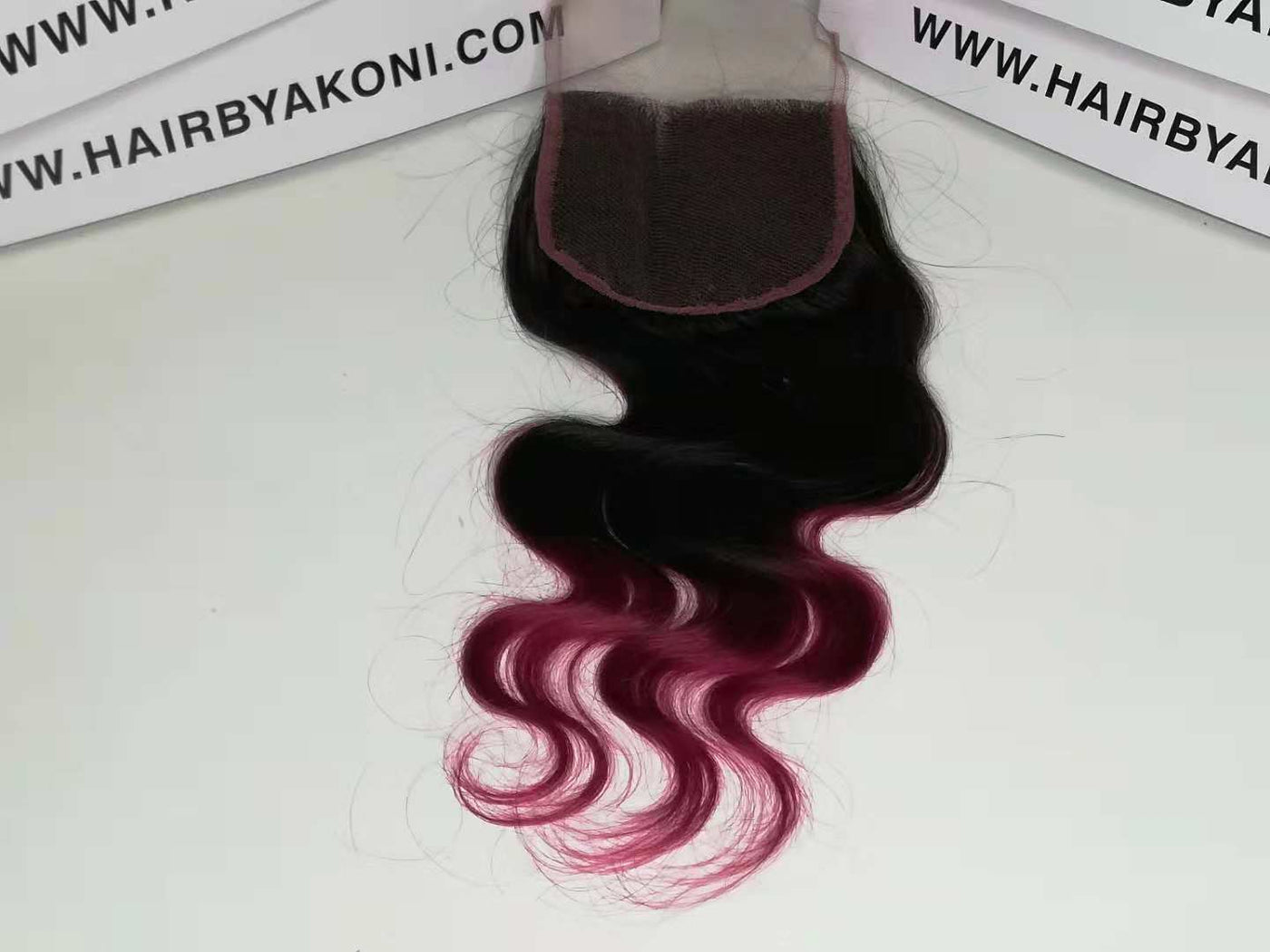 3 Toned Ombre Closure 14" Bundle - Hair By Akoni