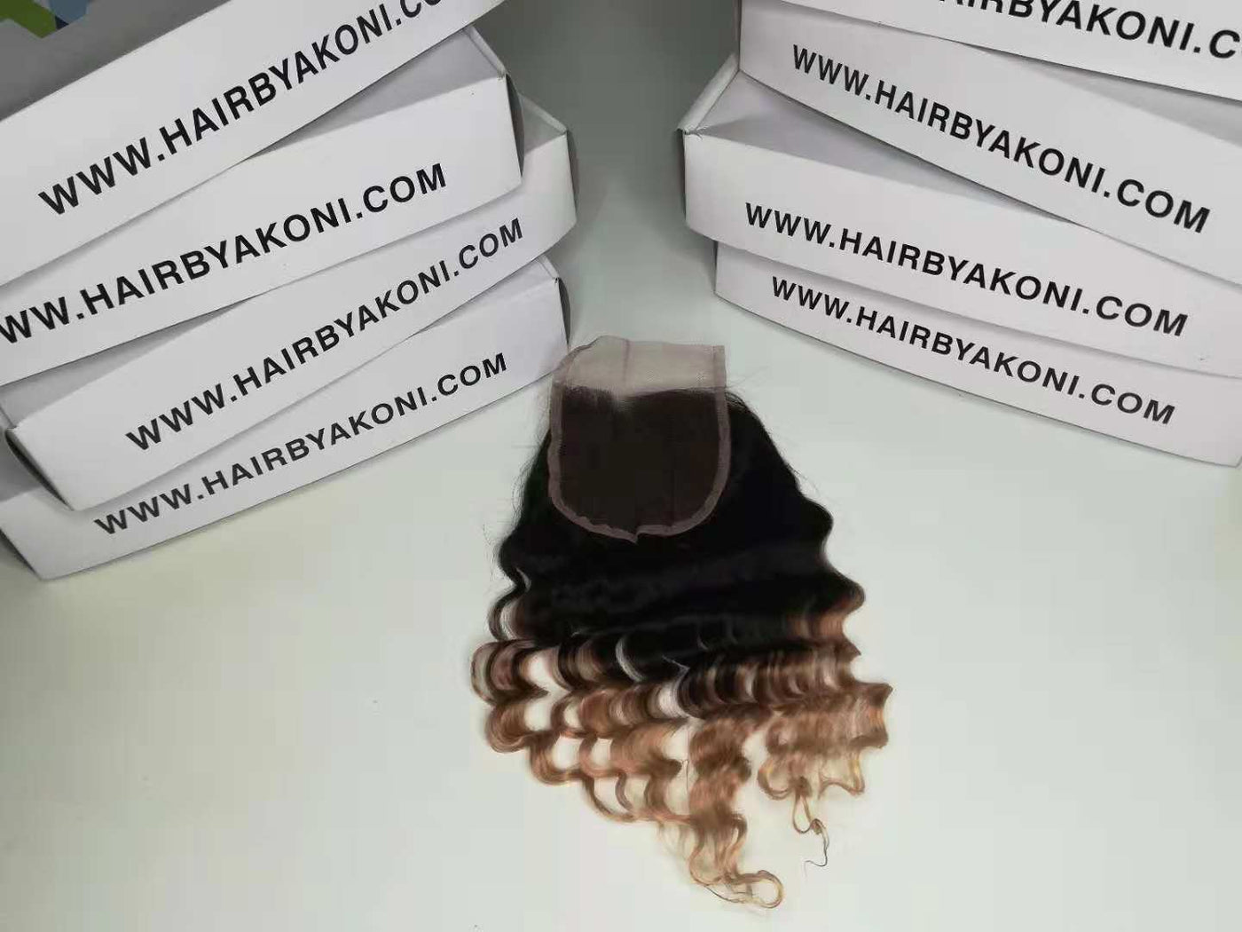 2 Toned Ombre Closure 10" Bundle - Hair By Akoni