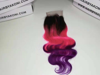 2 Toned Ombre Closure 12" Bundle - Hair By Akoni
