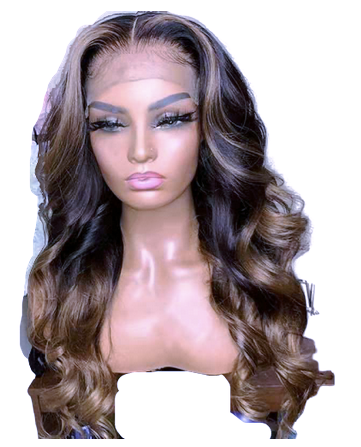 Brown and Blonde Loose Curl Wig - Hair By Akoni