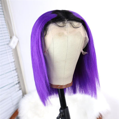 Purple Straight Bob Full Lace Wig - Hair By Akoni