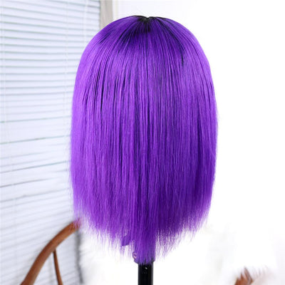 Purple Straight Bob Full Lace Wig - Hair By Akoni