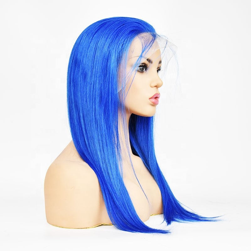 Blue Straight Full Lace Wig - Hair By Akoni