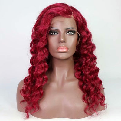 Red Loose Deep Full Lace Wig - Hair By Akoni