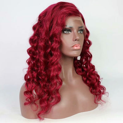 Red Loose Deep Full Lace Wig - Hair By Akoni