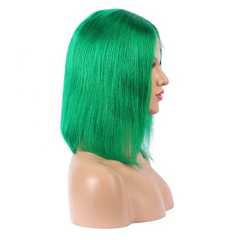 Green Straight Bob Full Lace Wig - Hair By Akoni