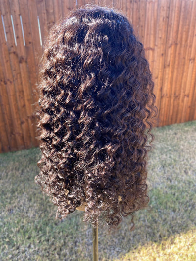 Deep Curly Frontal Wig 180% Density - Hair By Akoni