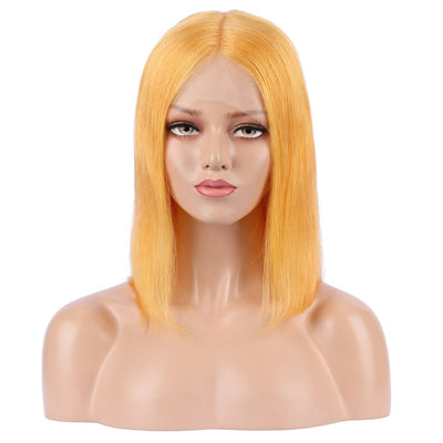 Light Orange Straight Bob Full Lace Wig - Hair By Akoni