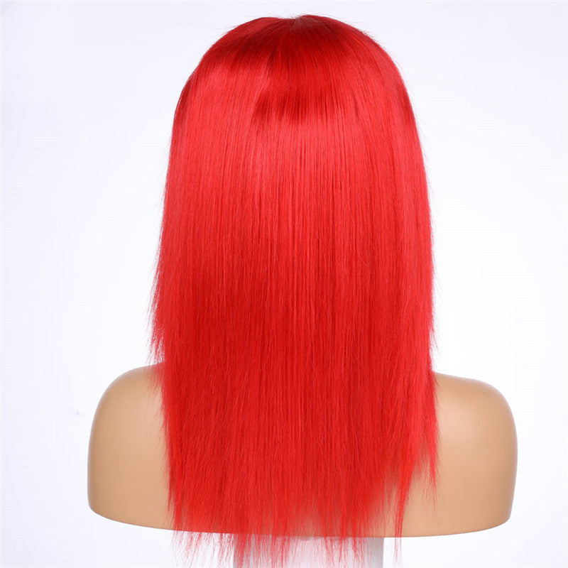 Red Straight Bob Full Lace Wig - Hair By Akoni