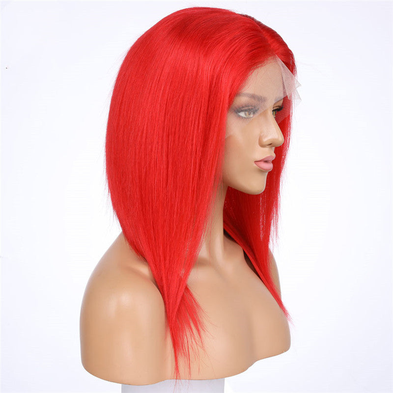Red Straight Bob Full Lace Wig - Hair By Akoni